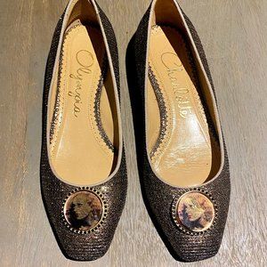 Charlotte Olympia gold sparkly ballet flat - Size 36.5 or 5.5